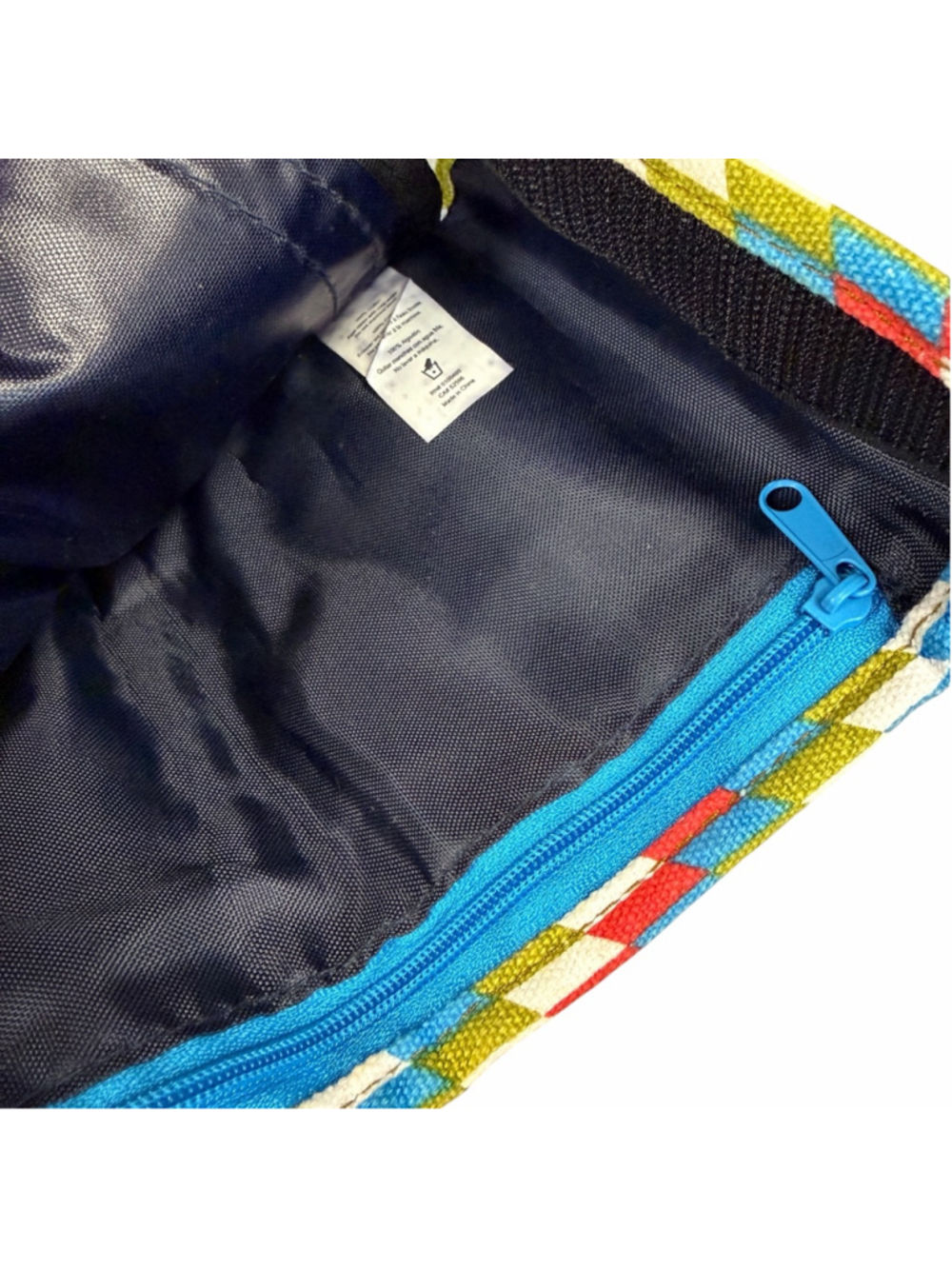 KAVU Canvas Wallet Trifold Geometric Pattern Cotton Card Holder Organizer - Picture 4 of 6